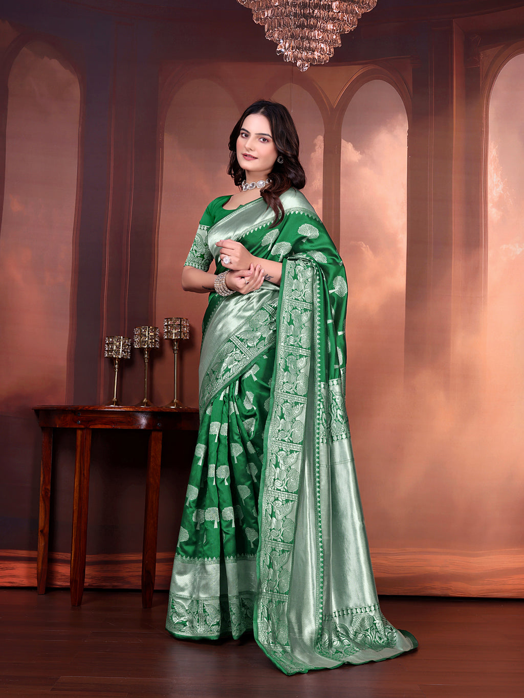 Ready to Wear Jacquard Pure Silk Saree