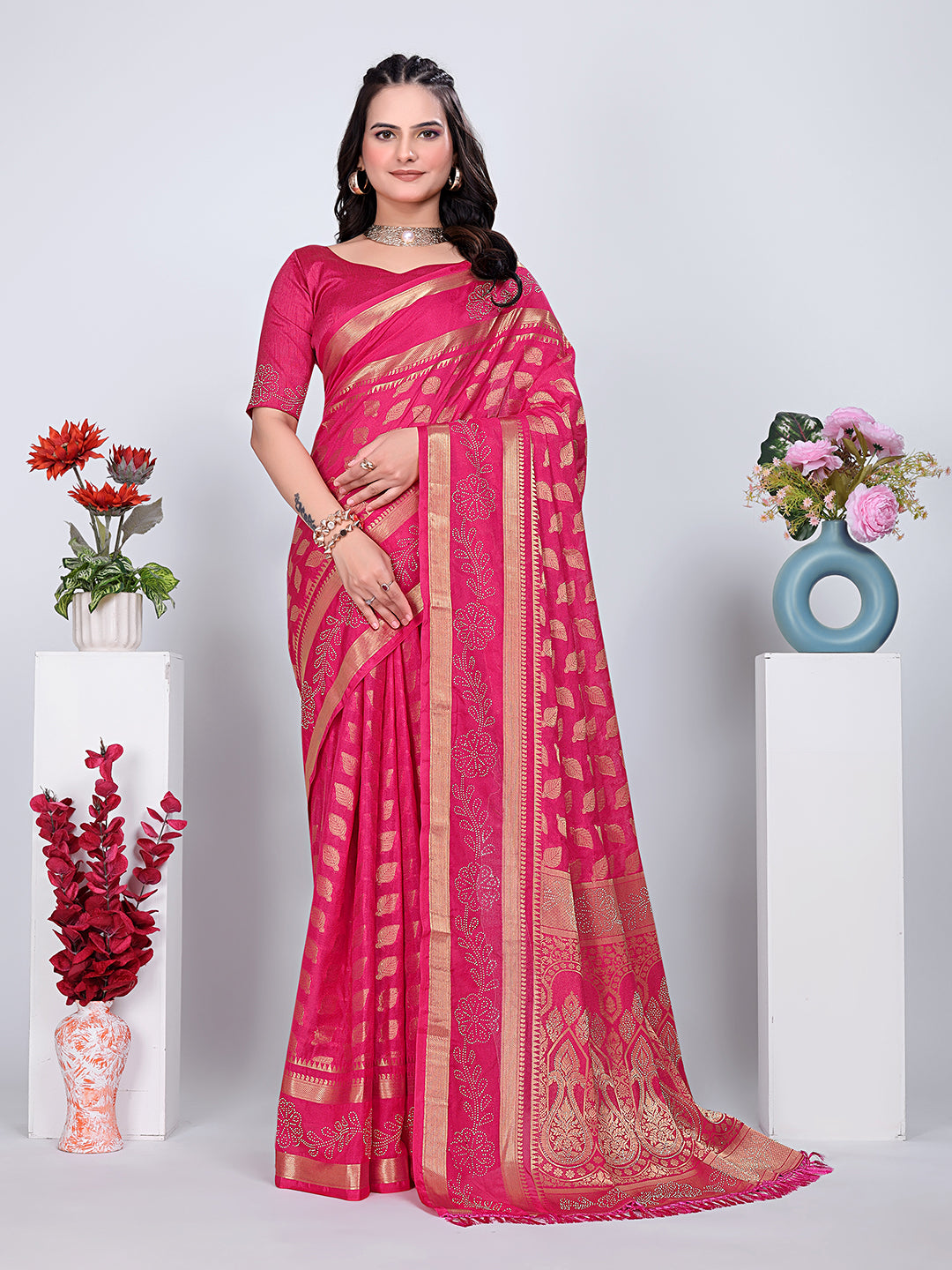 Banarasi Georgette Siroski Work Saree