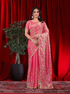 Jimmy Chu Embroidered Saree with Gotta Patti Work