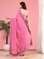 Georgette  Siroski Diamond Work Saree