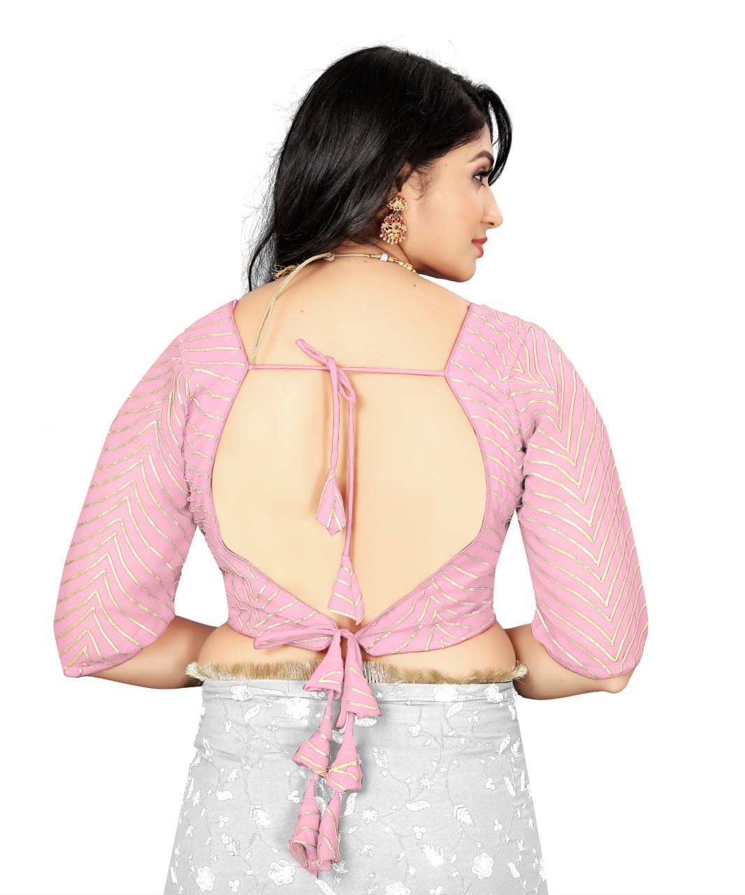 Georgette Padded Blouse with Full Embroidery Work