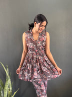 Printed V-Neck Co Ord Sets For Office Wear