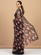 Vibrant Floral Print Georgette Ready to Wear Saree