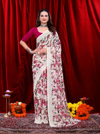 Ready-to-wear Floral Printed Georgette Saree