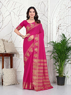 Ready-to-Wear Banarasi Jacquard Saree in Crepe Fabric