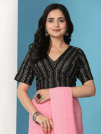 Ready To Wear Chiffon Saree With Stitched Blouse