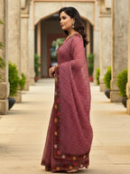 Cotton Silk Bandhani Printed Saree with Embroidery Work Border