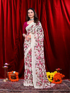 Ready-to-wear Floral Printed Georgette Saree