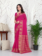 Ready-to-Wear Banarasi Jacquard Saree in Crepe Fabric