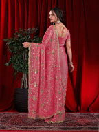 Jimmy Chu Embroidered Saree with Gotta Patti Work