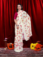 Women's Ready-to-wear Floral Printed Georgette Saree