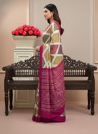 Satin Bandhni Printed Party wear Saree
