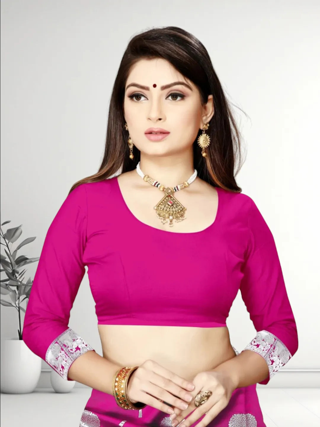 Pionex Banarasi Softy Copper Zari Weaving Brocade Saree