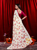 Women's Ready-to-wear Floral Printed Georgette Saree
