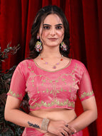 Jimmy Chu Embroidered Saree with Gotta Patti Work