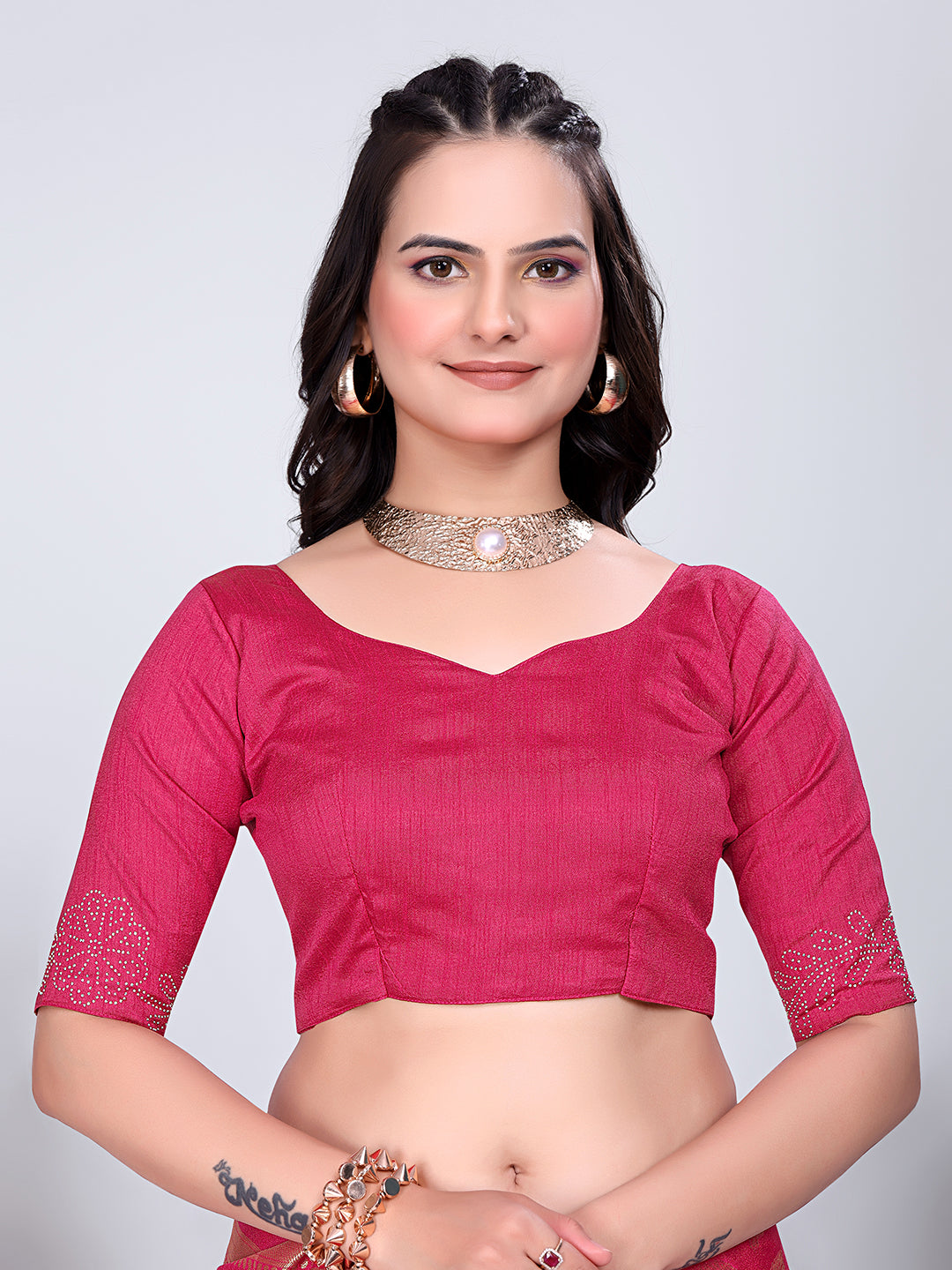 Banarasi Georgette Siroski Work Saree