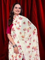 Women's Ready-to-wear Floral Printed Georgette Saree