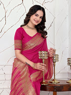 Ready-to-Wear Jacquard Saree in Crepe Banarasi Fabric