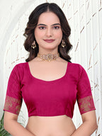 Ready-to-Wear Banarasi Jacquard Saree in Crepe Fabric