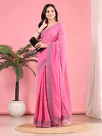 Georgette  Siroski Diamond Work Saree