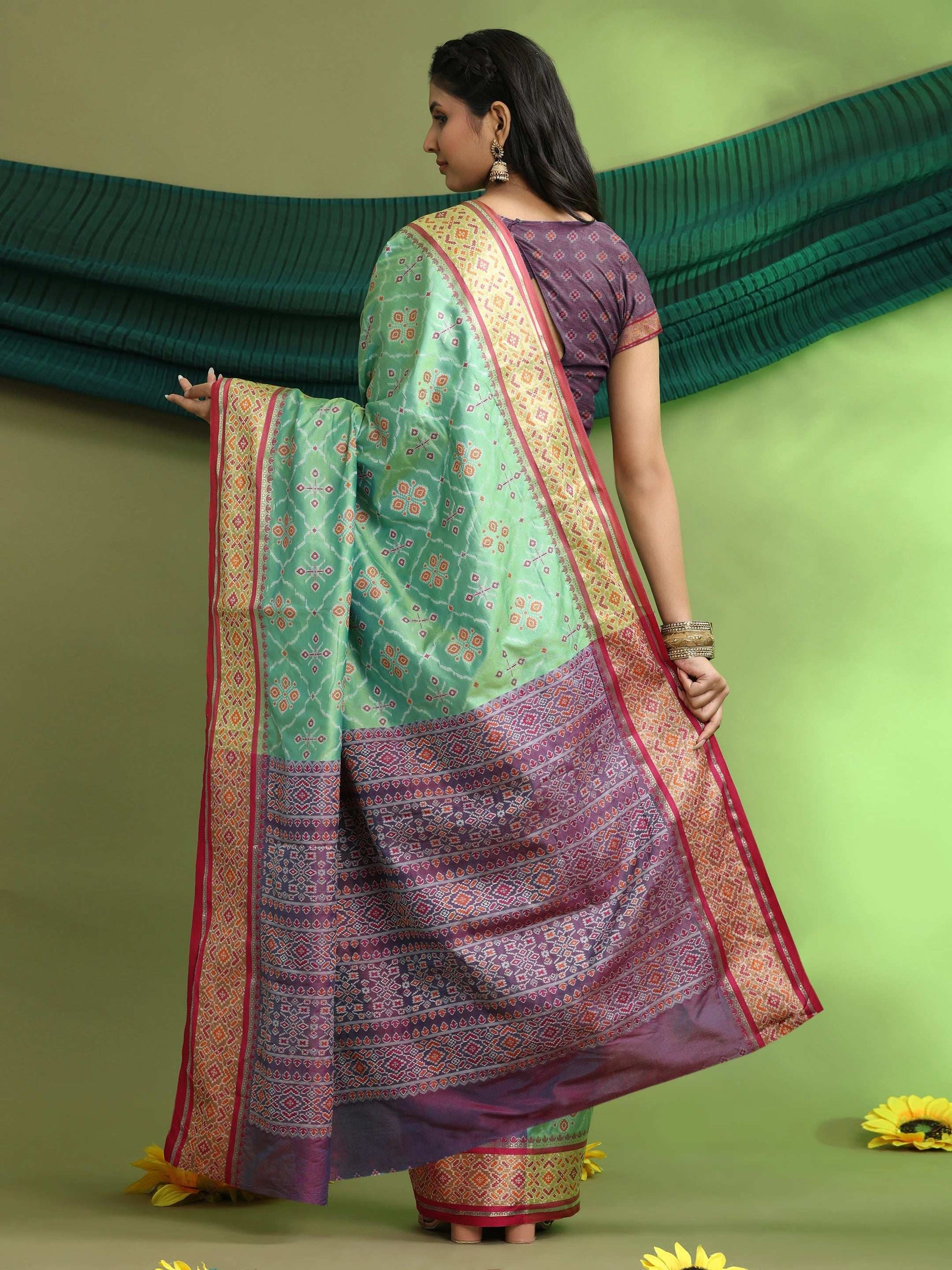 Woven Banarasi Patola Jacquard Pure Silk Saree