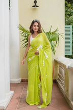 Floral Print Handloom Pure Cotton Saree