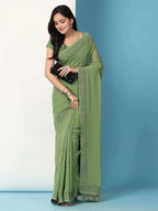 Georgette  Siroski Diamond Work Saree