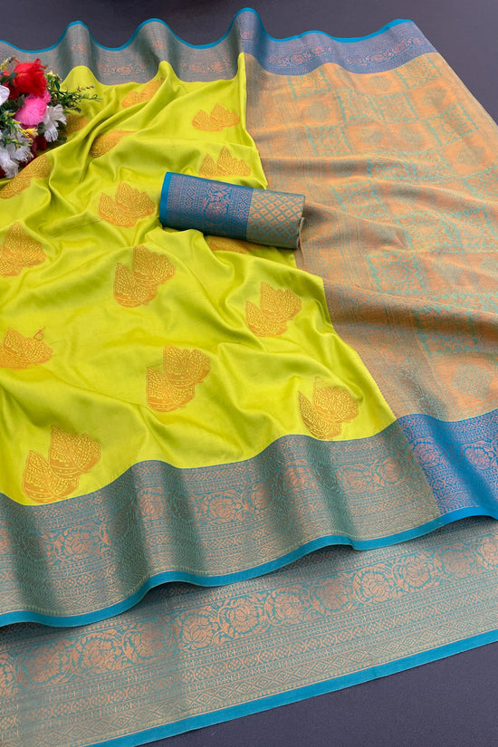 Banarasi Softy Copper Zari Weaving Kanjivaram Silk Saree