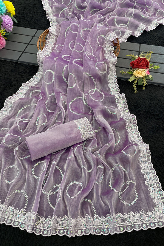 Jimmy Chu Embroidered sequins Saree