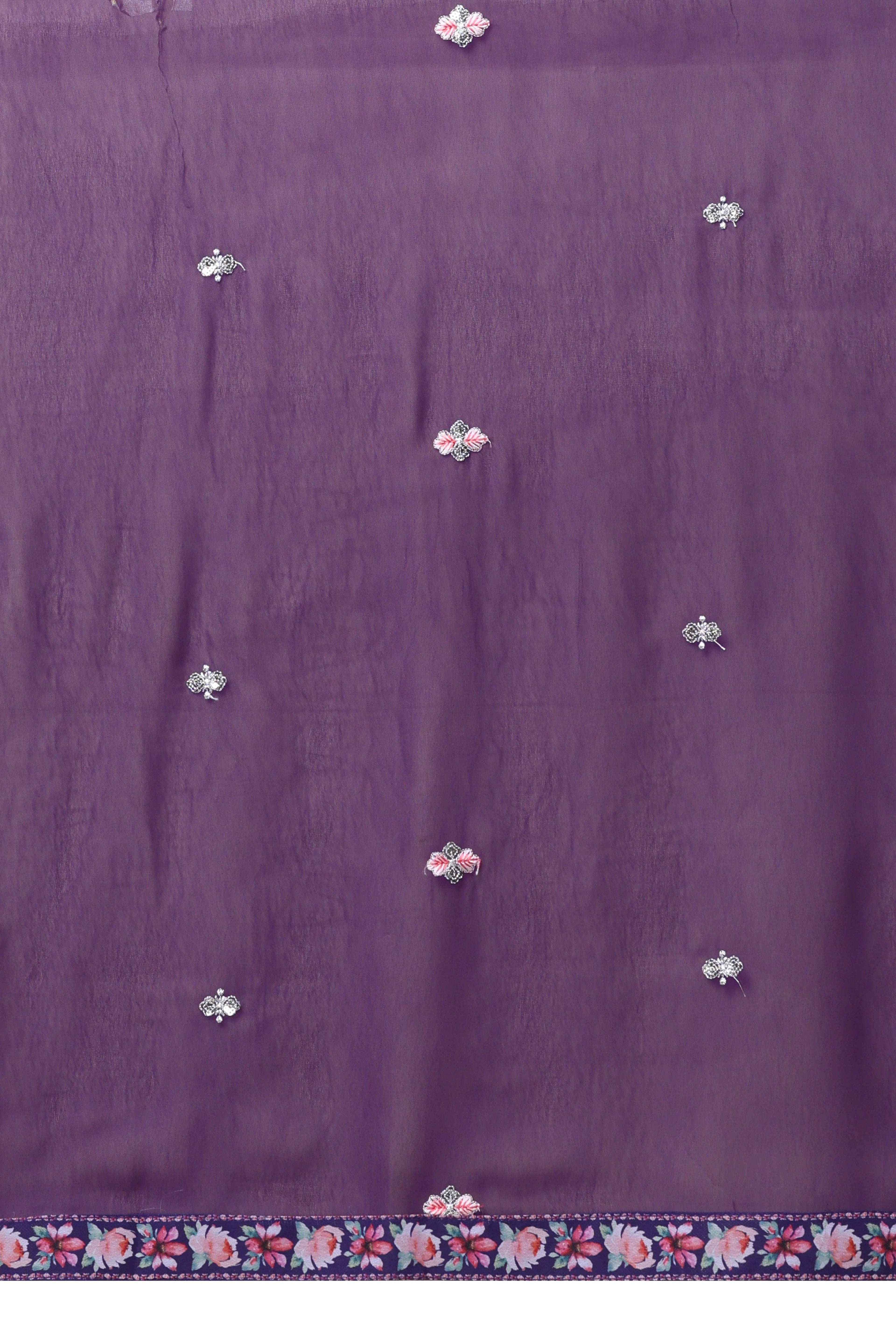 Georgette Embroidery With Sequence A line Kurta Set