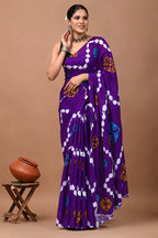 Ready to Wear Jaipuri Mul Cotton Geometric Printed Saree for Women