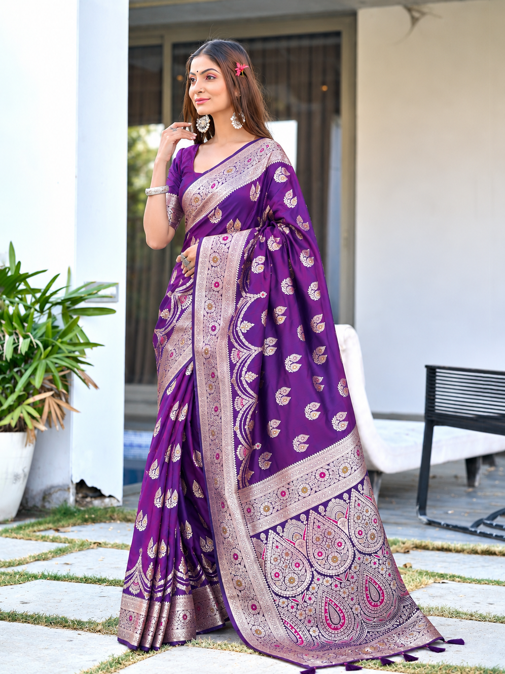 Ready to Wear Pathni Woven Pure Silk Saree