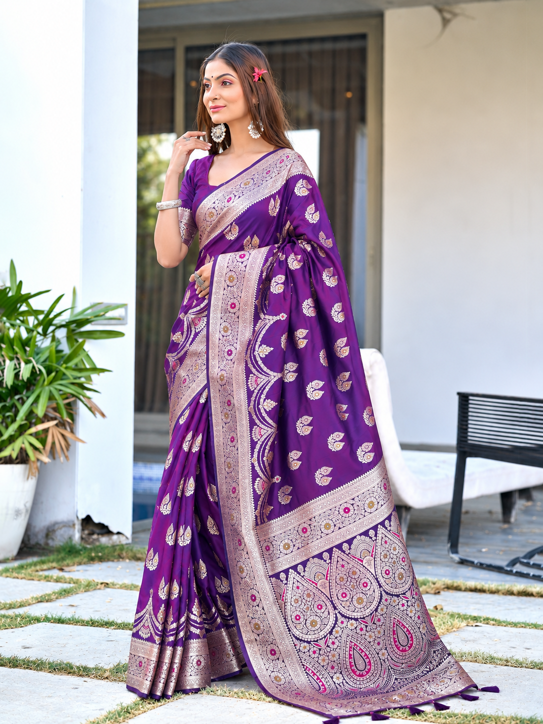 Ready to Wear Pathni Woven Pure Silk Saree