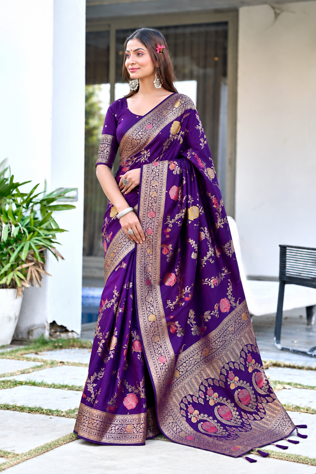 Ready to Wear Paithani Woven Pure Silk Saree