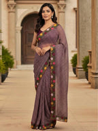 Cotton Silk Bandhani Printed Saree with Embroidery Work Border