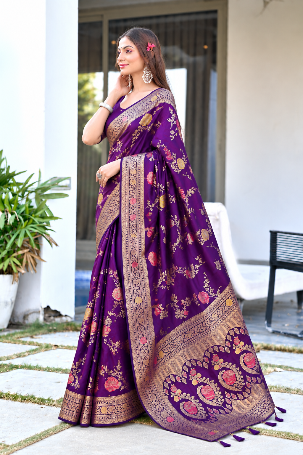Ready to Wear Paithani Woven Pure Silk Saree