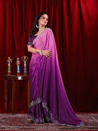 Chinon Shaded Saree with Siroski Diamond Work