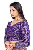 Pure Dola Silk Jacquard Embroidered Blouse