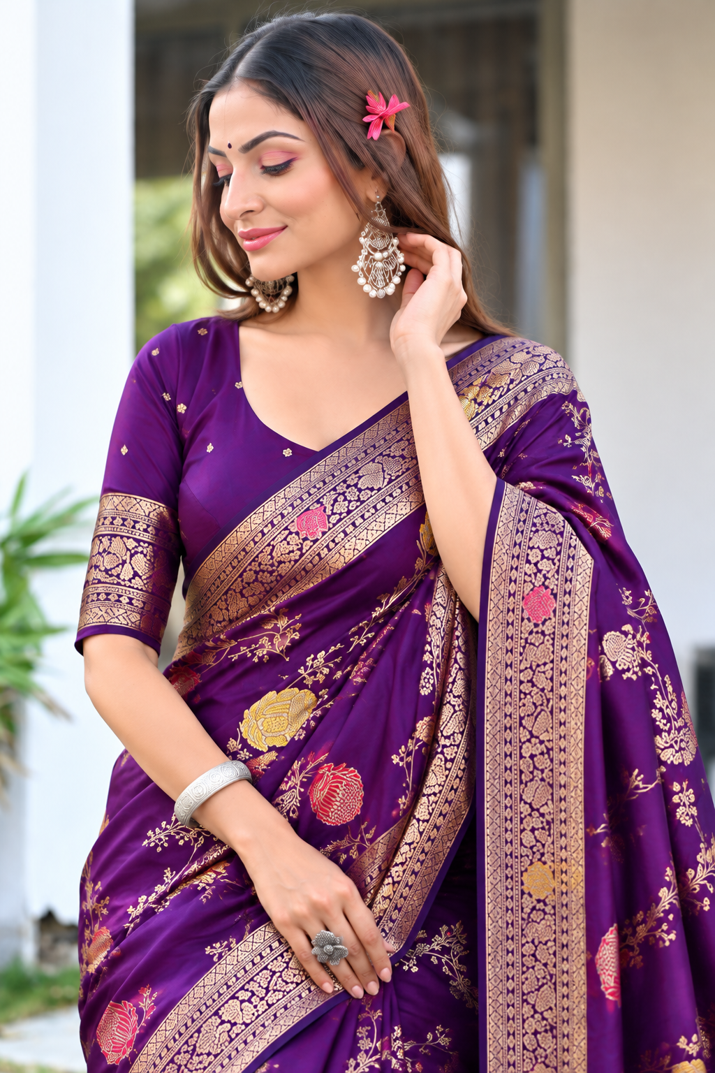 Ready to Wear Paithani Woven Pure Silk Saree