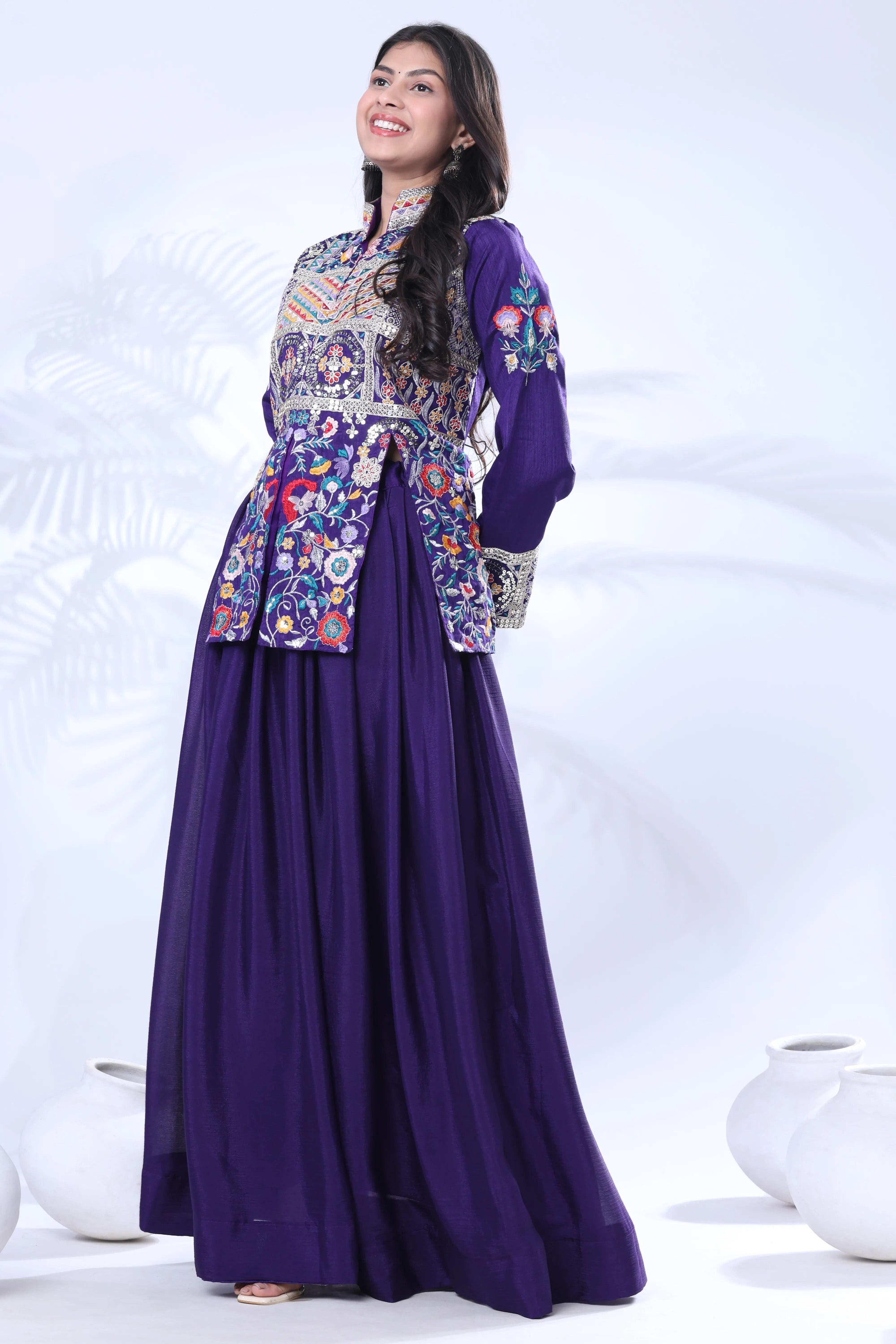 New Designer Party Wear Koti With Lehenga Choli