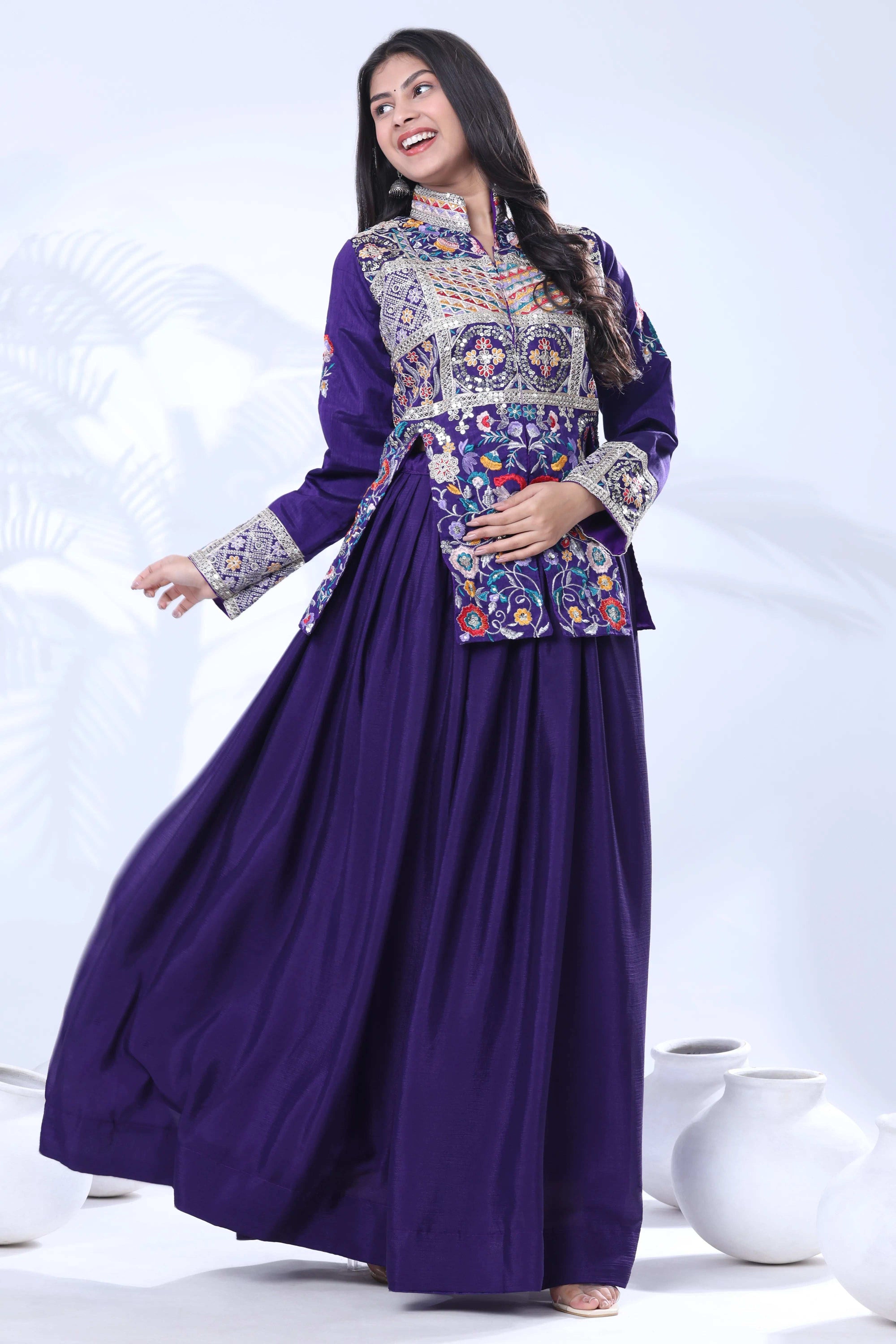 New Designer Party Wear Koti With Lehenga Choli