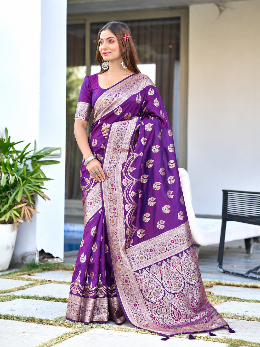 Ready to Wear Pathni Woven Pure Silk Saree