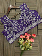 Embroidery Cording Work Ready To Wear Saree