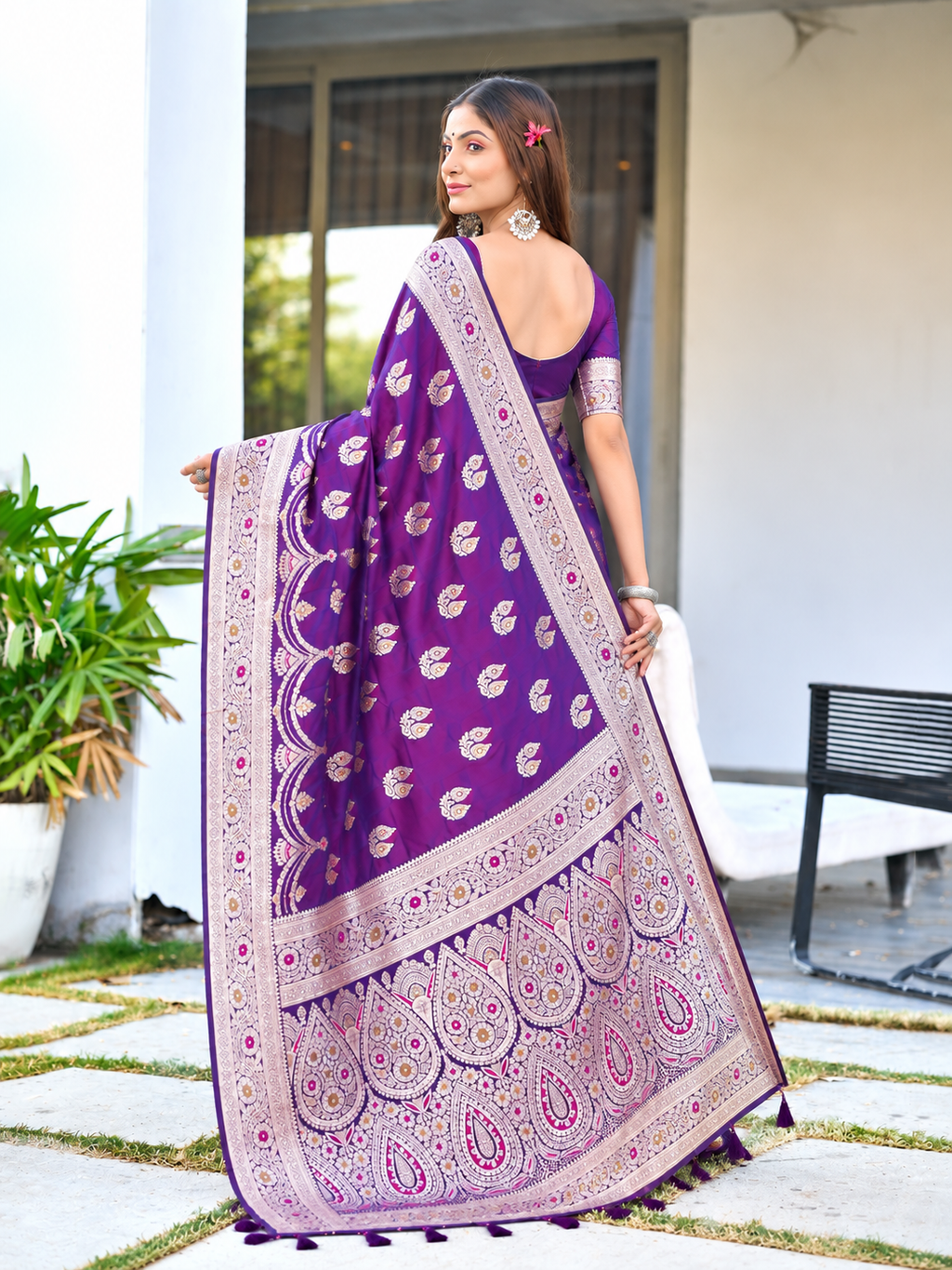 Ready to Wear Pathni Woven Pure Silk Saree