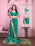 Ready to Wear Banarasi Jacquard with Woven Zari Saree - Pionex Fab