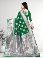 Pionex Banarasi Softy Copper Zari Weaving Brocade Saree
