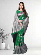 Pionex Banarasi Softy Copper Zari Weaving Brocade Saree
