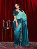 Chinon Shaded Saree with Siroski Diamond Work