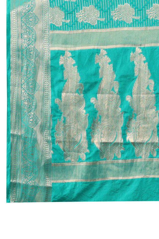 Banarasi Georgette Jacquard Saree With Embroidered Blouse