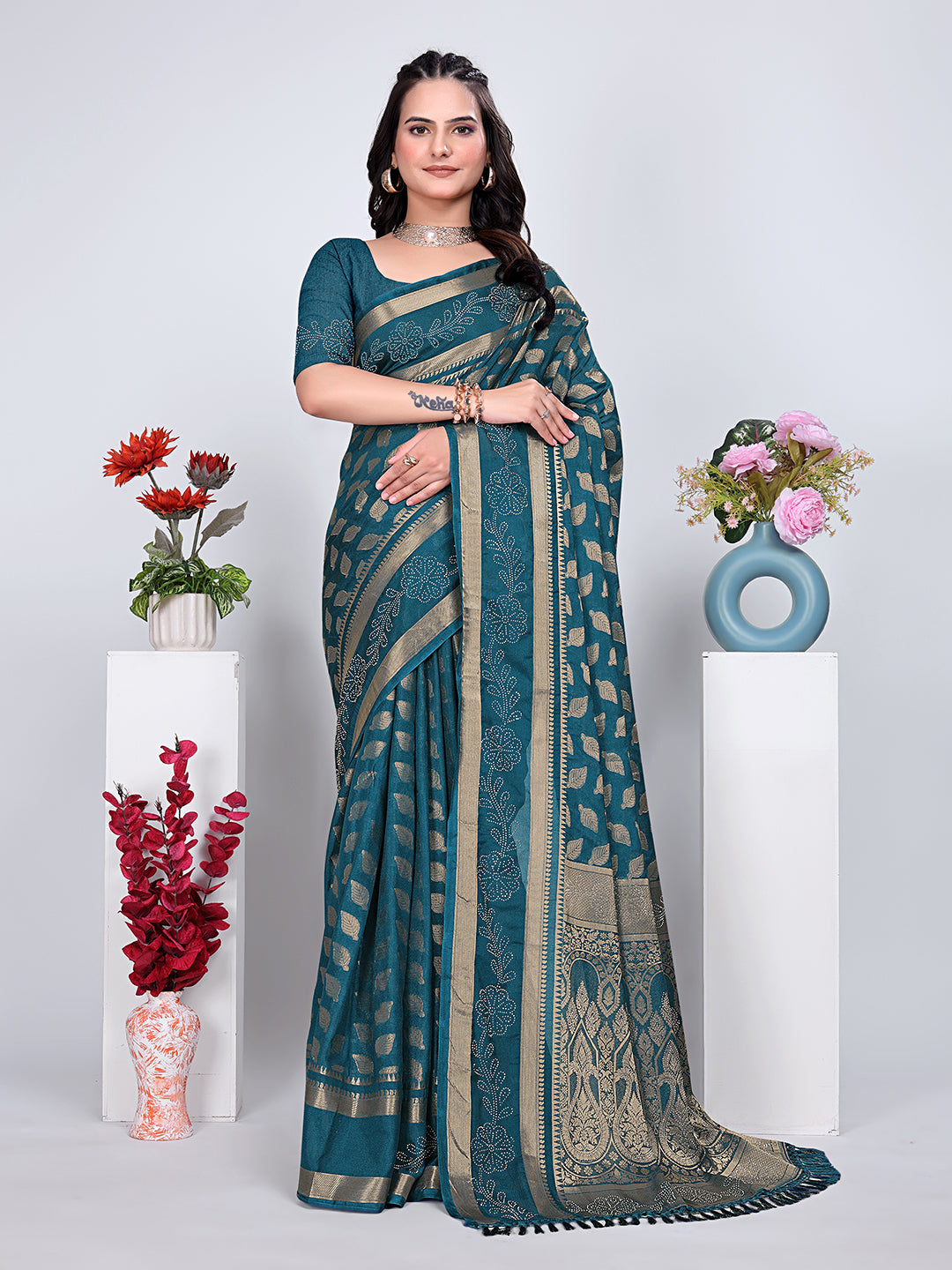 Banarasi Georgette Siroski Work Saree